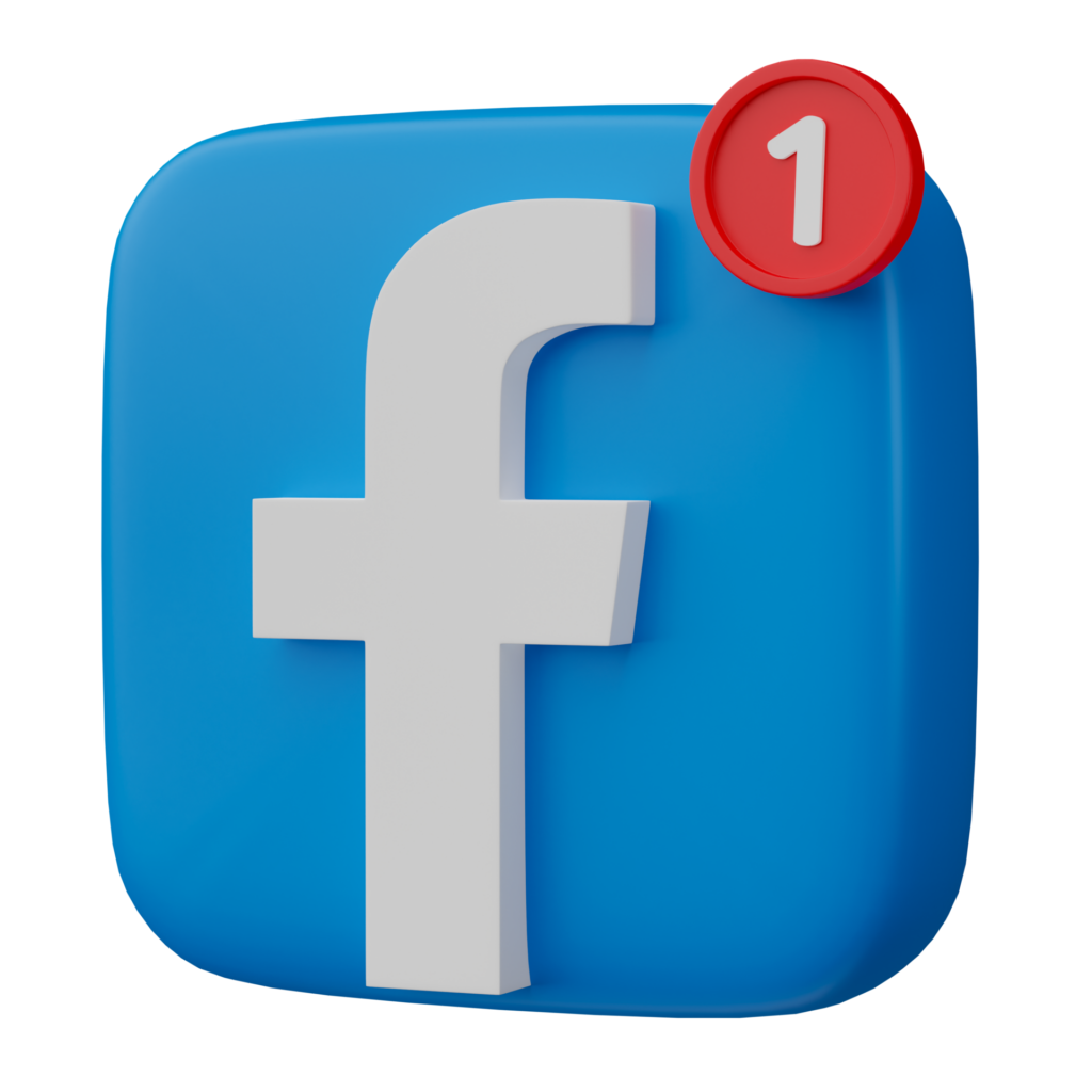 3-D Facebook Logo
